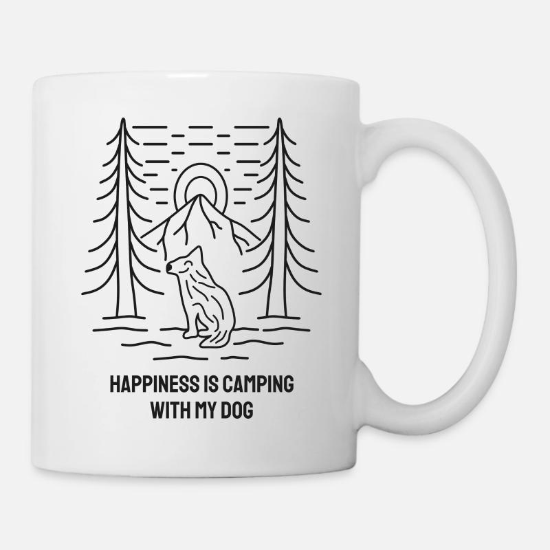 Camping mit meinem Hund - Tasse - Weiß
