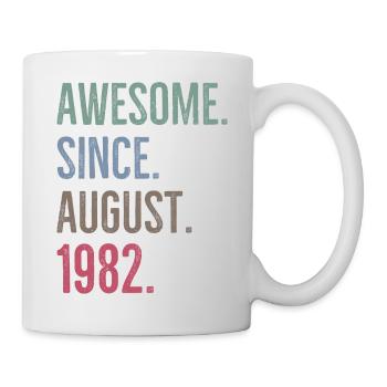 Großartig seit August 1982 - Tasse - Weiß - Rechts