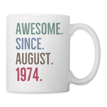 Génial depuis août 1974 - Mug blanc - blanc - Droite