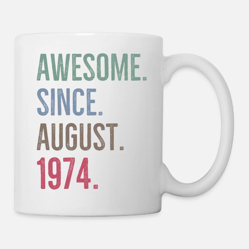 Génial depuis août 1974 - Mug blanc - blanc