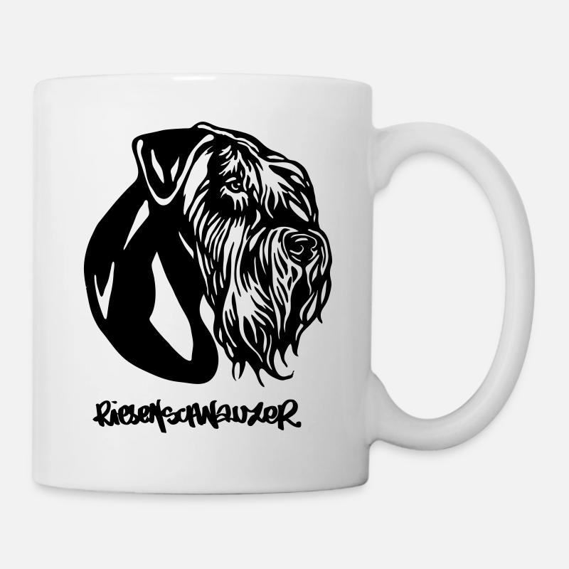 RIESENSCHNAUZER withoutBackground text - Tasse - Weiß