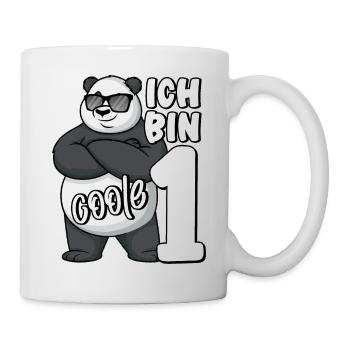1. Geburtstag Junge 1 Jahr Panda Ich bin coole 1 - Tasse - Weiß - Rechts