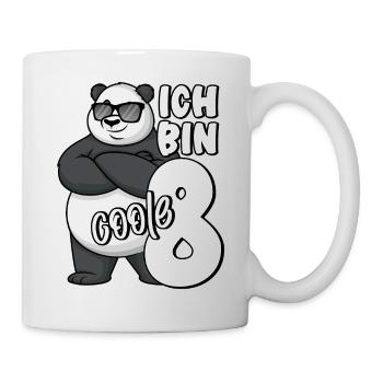 8. Geburtstag Junge 8 Jahre Panda Ich bin coole 8 - Tasse - Weiß - Rechts