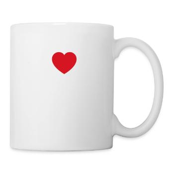 Battements de cœur avec le cœur comme une idée de cadeau. - Mug blanc - blanc - Droite