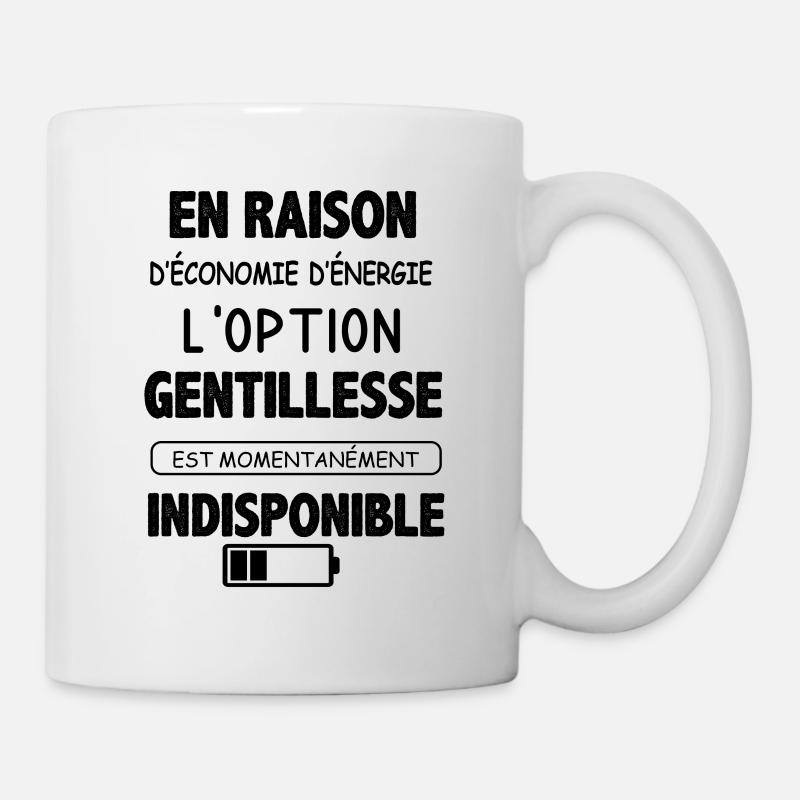 Option gentillesse momentanément indisponible - Mug blanc - blanc