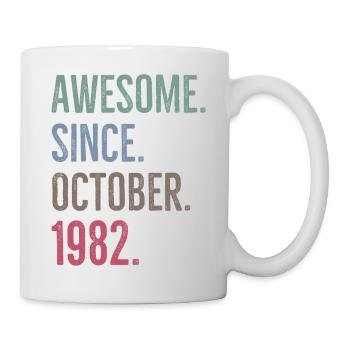 Génial depuis octobre 1982 - Mug blanc - blanc - Droite