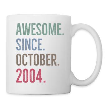 Génial depuis octobre 2004 - Mug blanc - blanc - Droite