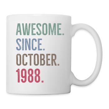 Génial depuis octobre 1988 - Mug blanc - blanc - Droite