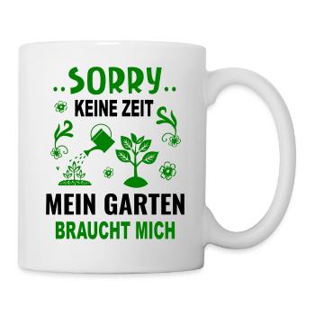 Garten Gartenarbeit gärtnern Gärtner Gießkanne - Tasse - Weiß - Rechts