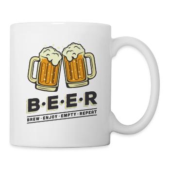 Brew beer Drink beer Repeat - Mug - white - Right
