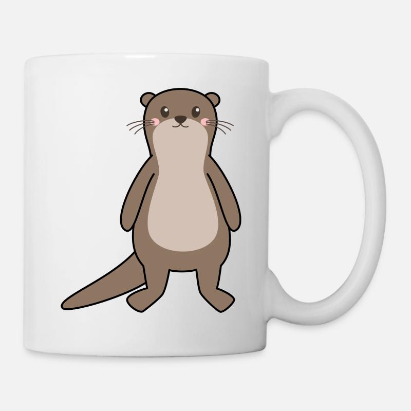 Loutres - Mug blanc - blanc