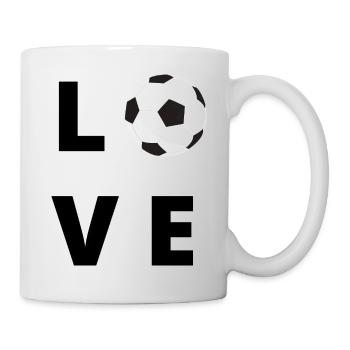 LIEBE FUßBALL - Tasse - Weiß - Rechts