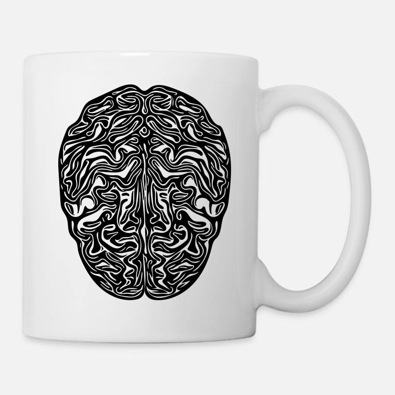 Cerveau - Vector anatomique - Mug blanc - blanc