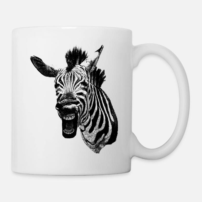 Zèbre grincheux - Mug blanc - blanc