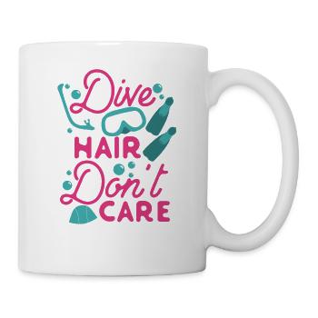 Scuba Diving Diver Girl Dive Hair - Tasse - Weiß - Rechts