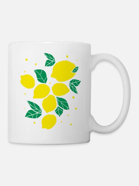 Frische Zitronenfrüchte - Tasse - Weiß