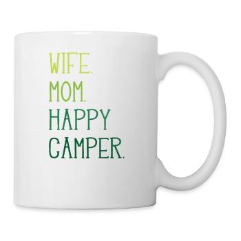 Camping Wife. Maman. Happy Camper. - Mug blanc - blanc - Droite