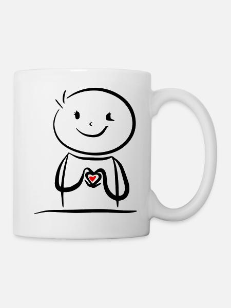 un cœur pour toi - Mug blanc - blanc