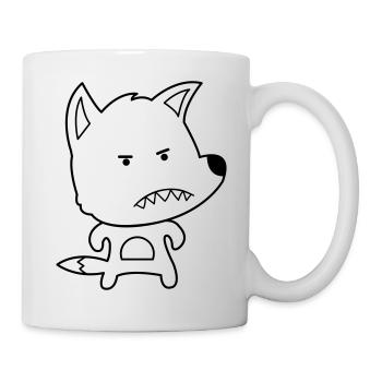 angry fox - Tasse - Weiß - Rechts