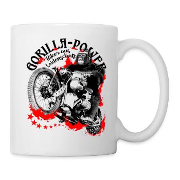 Gorilla Biker- Biker aus Leidenschaft - Tasse - Weiß - Rechts