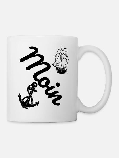 moin anker schiff - Tasse - Weiß