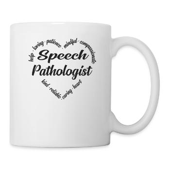 Speech Pathologist Heart Word - Mug - white - Right