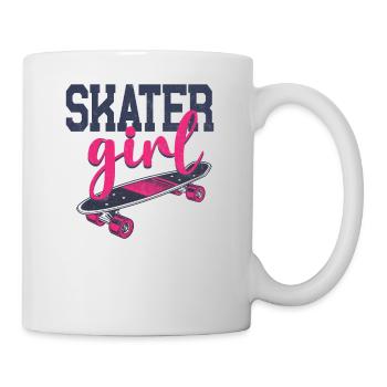Skateboard Vintage Skater Girl - Tasse - Weiß - Rechts