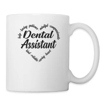 Dental Assistant Heart Word Cloud - Mug - white - Right