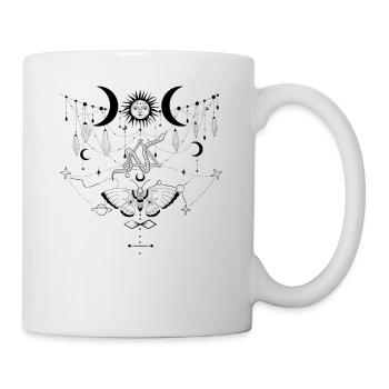 Sun Moon Stars, Boho, power, Esoteric, Snake - Mug - white - Right