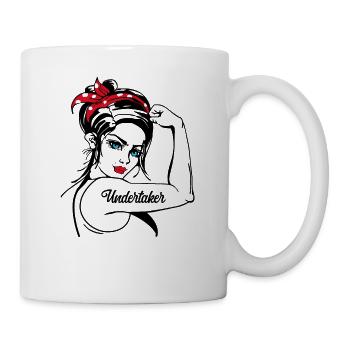 Female Undertaker Rosie The Riveter - Tasse - Weiß - Rechts