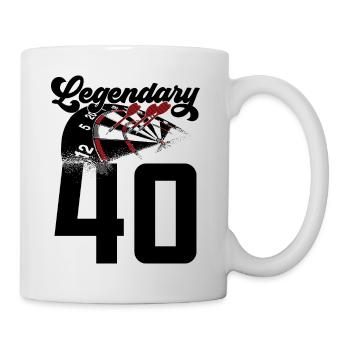 LEGENDARY 40 ANS DART LÉGENDE 1981 - Mug blanc - blanc - Droite
