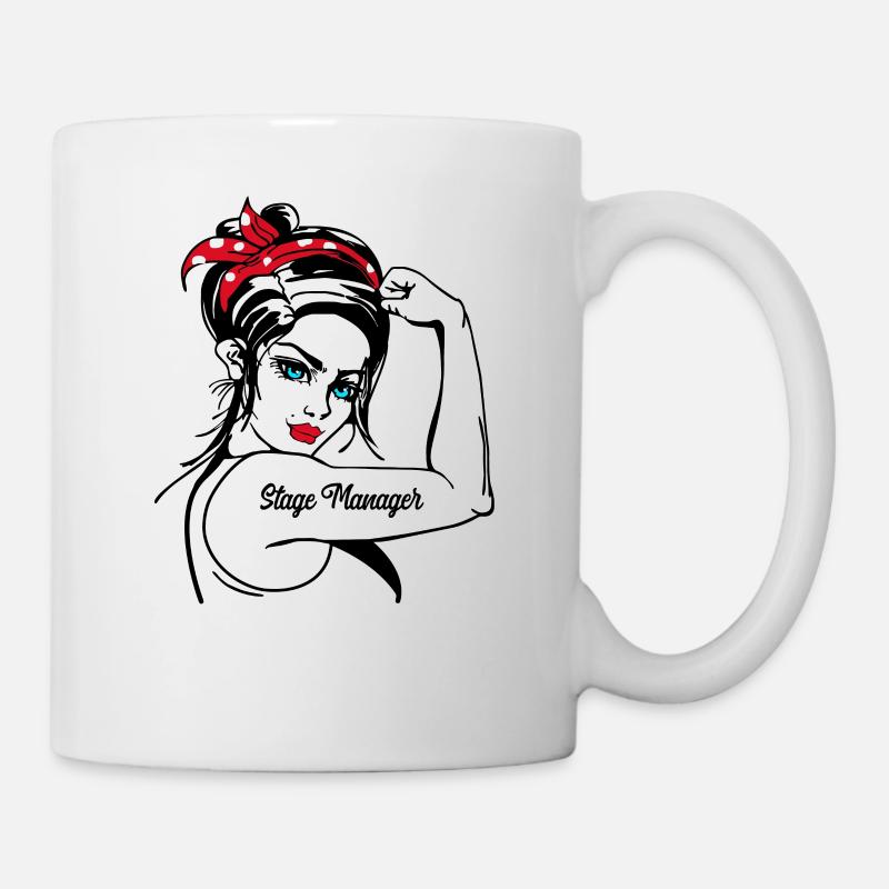 Female Stage Manager Rosie The Riveter - Mug blanc - blanc