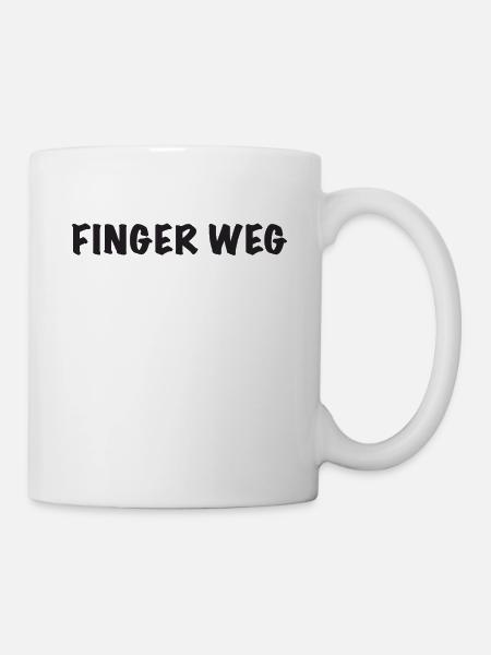 Finger weg - Tasse - Weiß