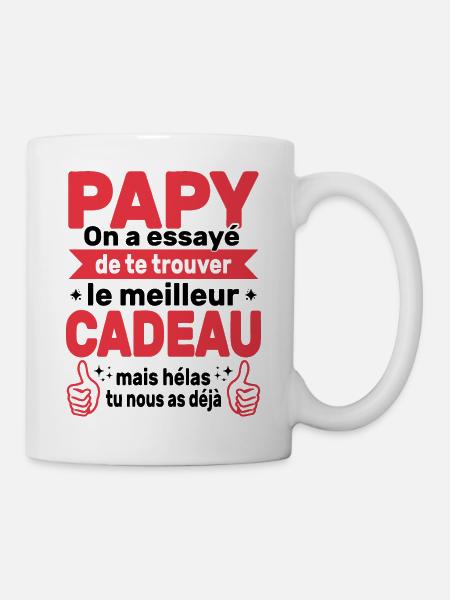 Papy On A Essayé De Te Trouver Le Meilleur Cadeau - Mug blanc - blanc