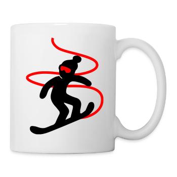 Snowboard Snowboarder - Mug blanc - blanc - Droite