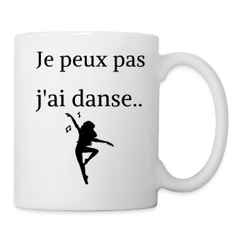 Je peux pas j'ai danse... - Mug blanc - blanc - Droite