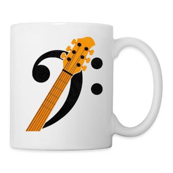 Bass Key Guitar Bass Player Musician - Mug - white - Right