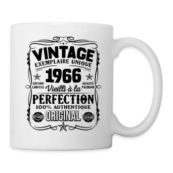 Millésime Fabriqué En 1966 Vieilli à La Perfection - Mug blanc - blanc - Droite