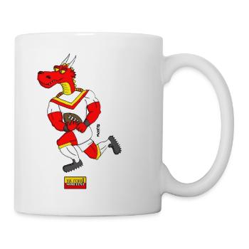 Katalanischer Drachen-Rugbyspieler - Tasse - Weiß - Rechts