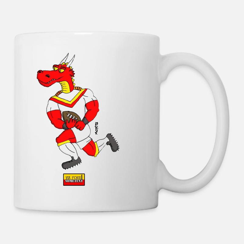 Joueur de rugby dragon catalan - Mug blanc - blanc