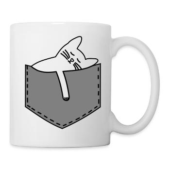 Cat in the bag - Tasse - Weiß - Rechts