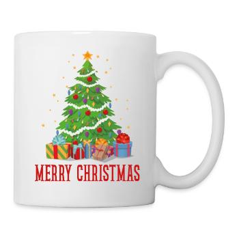 Frohe Weihnachten Frohes Weihnachtsgeschenk - Tasse - Weiß - Rechts