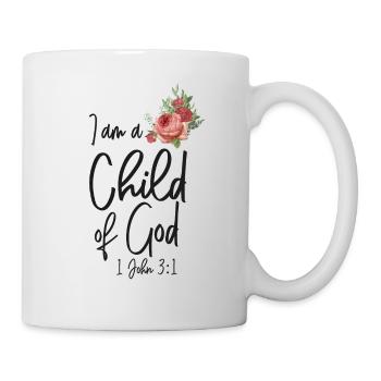 Christian Bible Verse Quote Rose - Tasse - Weiß - Rechts