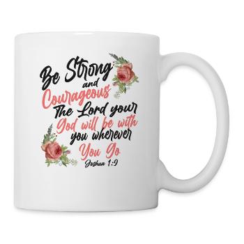 Christian Bible Verse Quote Rose - Tasse - Weiß - Rechts