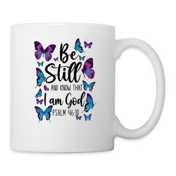 Citation de verset biblique chrétien - Mug blanc - blanc - Droite