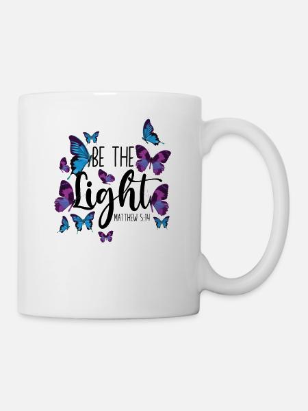 Christian Bible Verse Butterfly Be - Tasse - Weiß