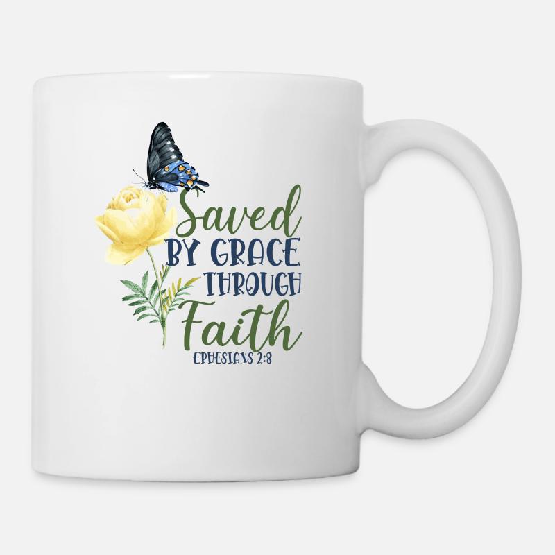Christian Bible Verse Butterfly - Mug - white