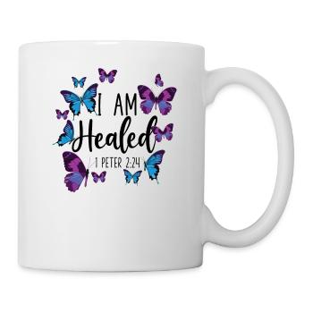 Verset biblique chrétien Butterfly I - Mug blanc - blanc - Droite