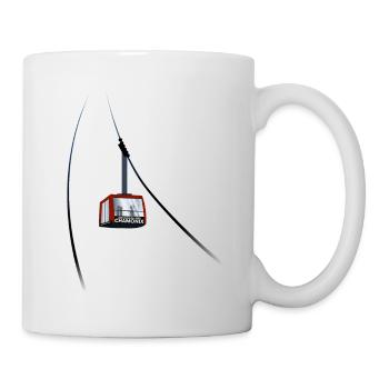 Gondelbahn Aiguille du Midi Chamonix leewarddesign - Tasse - Weiß - Rechts