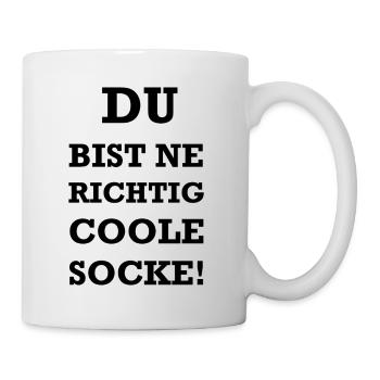 Du bist eine richtig coole Socke! - Tasse - Weiß - Rechts